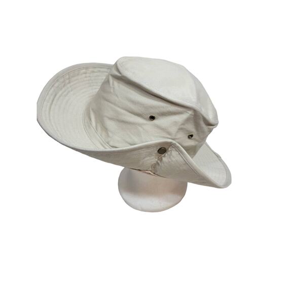 Safari Hunting Bucket Hat Men's Khaki Snap Up Brim Outdoor One Size - Picture 1 of 7